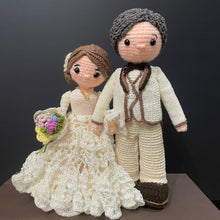 Load image into Gallery viewer, One and Only Crochet Wedding Couple Dolls