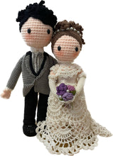 Load image into Gallery viewer, One and Only Crochet Wedding Couple Dolls