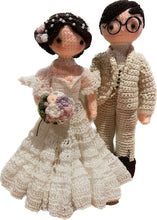 Load image into Gallery viewer, One and Only Crochet Wedding Couple Dolls