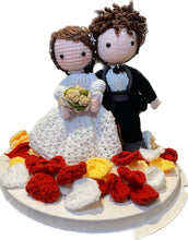 Load image into Gallery viewer, One and Only Crochet Wedding Couple Dolls